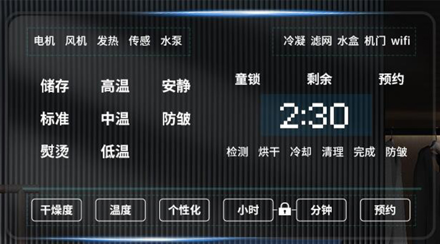 冷凝衣物烘干機擁有獨立大屏，實現(xiàn)智能快速烘干！